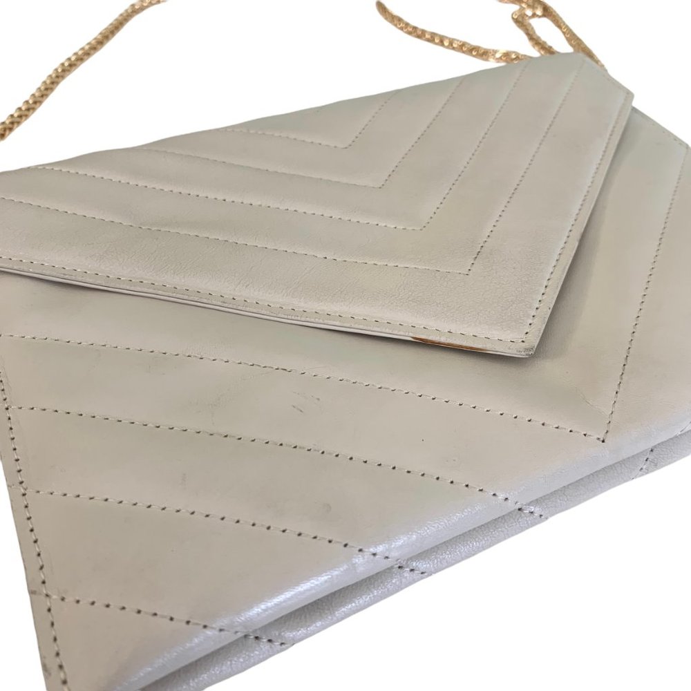 YSL Vintage Leather Quilted Clutch Bag - Picture 5 of 12